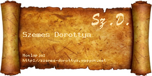 Szemes Dorottya névjegykártya