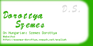 dorottya szemes business card